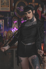 Cárdigan de vampiro vudú [NEGRO]