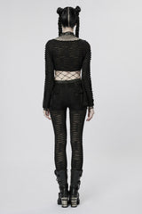 mid-rise goth leggings