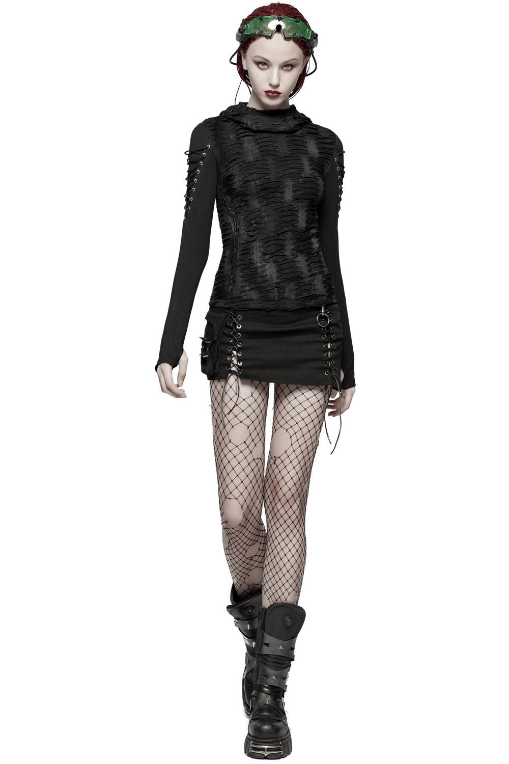 Ravenshade Distressed Hooded Top