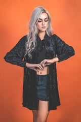 Cárdigan de vampiro vudú [NEGRO]