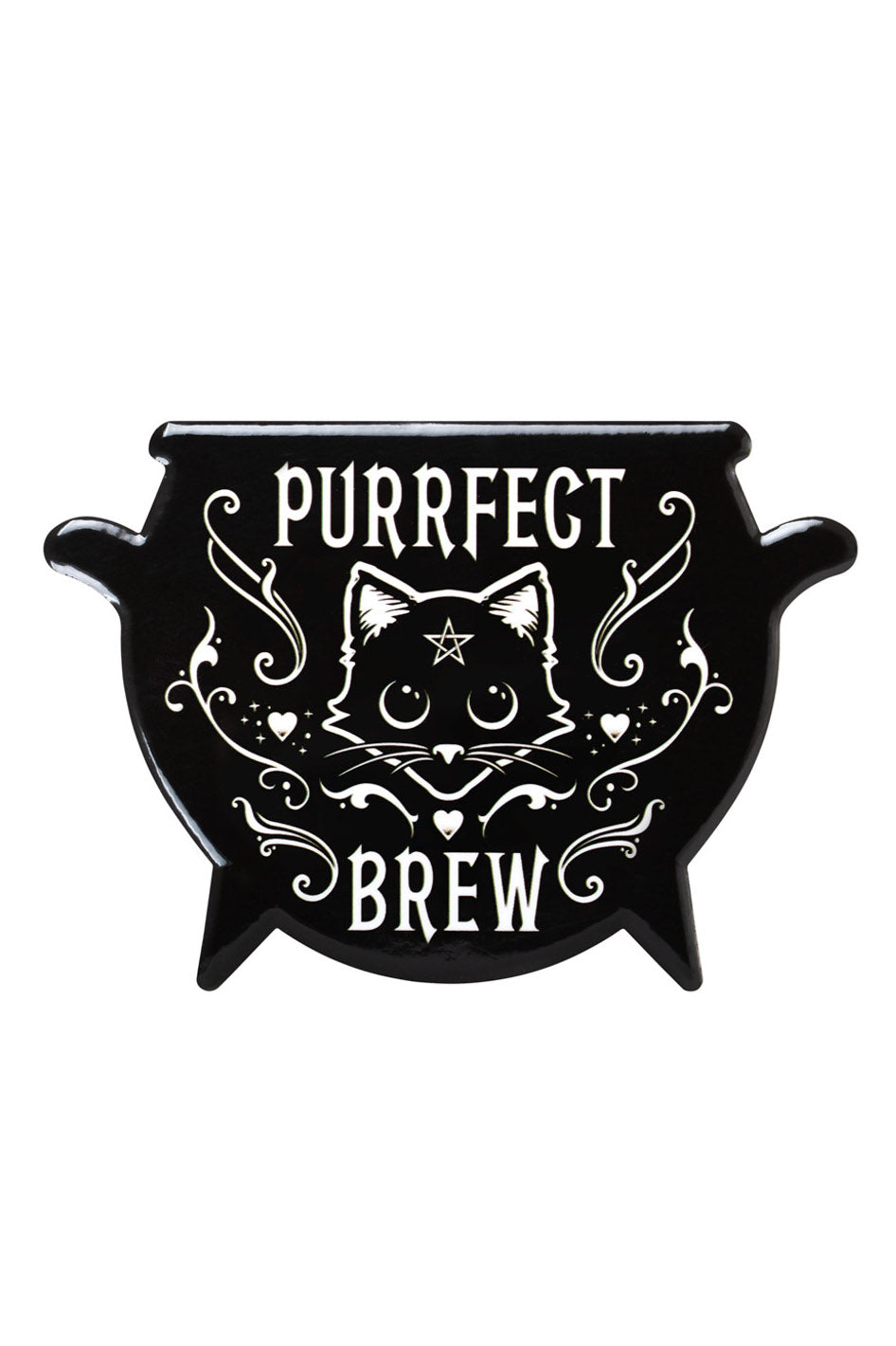 Purrfect Brew Cauldron Coaster Set