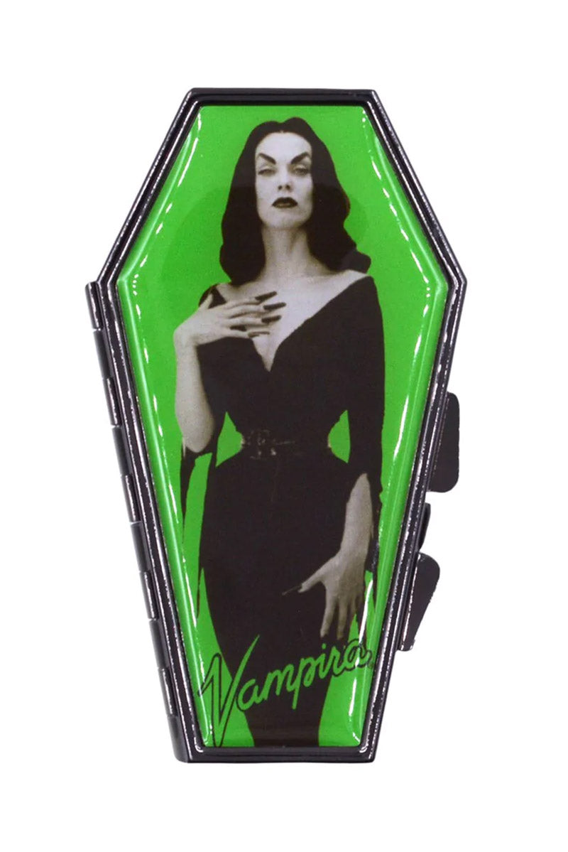 Vampira Portrait Green Coffin Compact