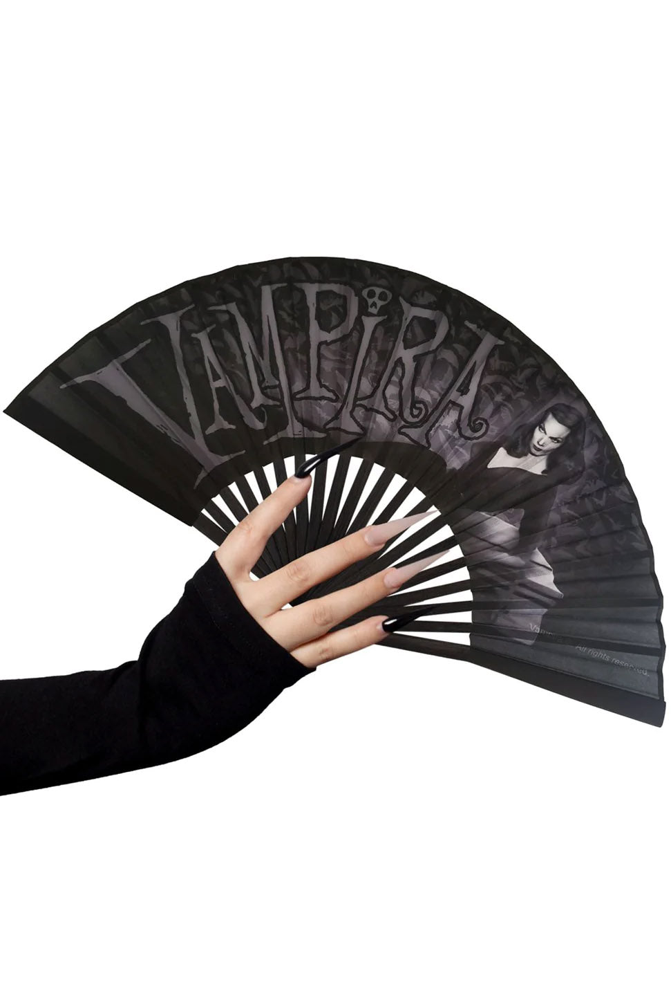 Vampira Coffin Fabric Fan