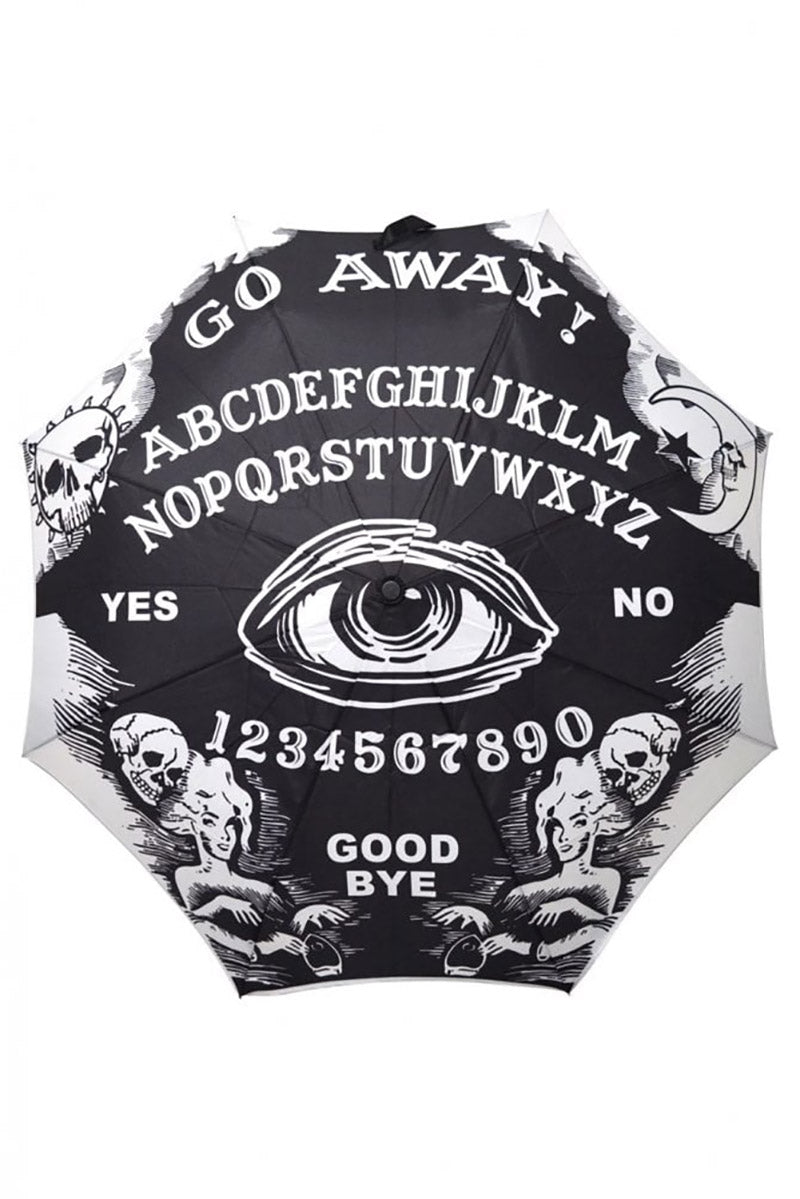 Skull Handle Go Away Ouija Umbrella